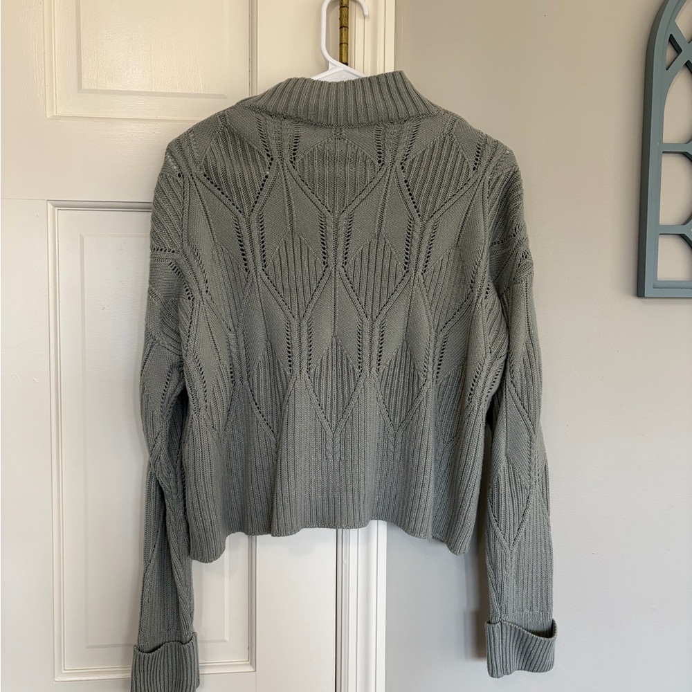 SHEIN Gray Cowl Neck Sweater - Picture 3 of 4